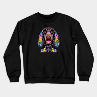 American Water Spaniel Happy Dog Artwork Crewneck Sweatshirt